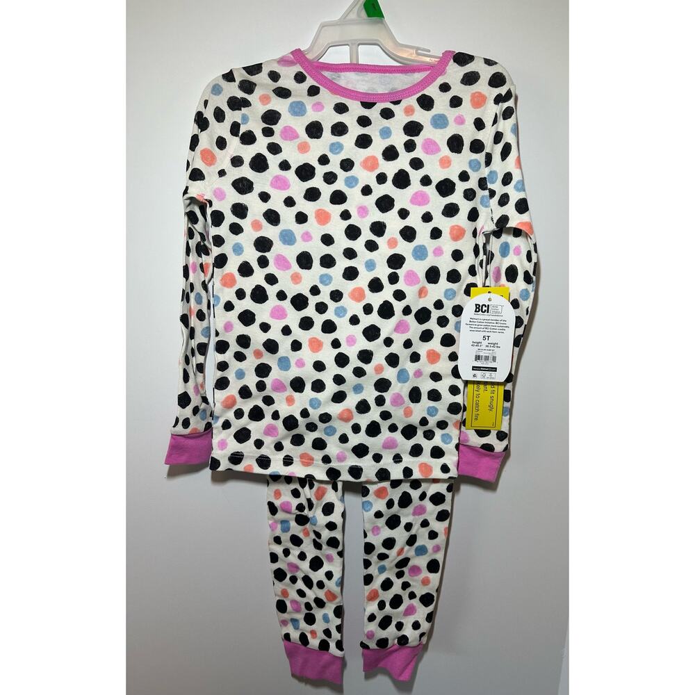 Wonder Nation Pajama PJs set sz 5T polka dots NWT